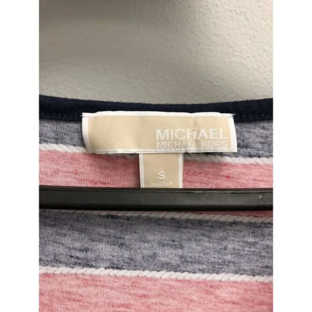 MICHAEL Michael Kors Top womens small Striped Nautical Red white blue‎ blouse